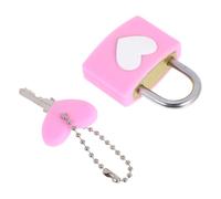 Lucchetto a Cuore Regalo Romantico, con Chiave per Anniversario | Decorativo e Portatile, per Coppie e Viaggiatori, Rosa o Rosso, Metallo e Silicone
