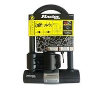 Lucchetto a D per biciclette certificato ad alta resistenza Master Lock 8377EURDPRO, Staffa di montaggio universale a chiave, Lucchetto per biciclette