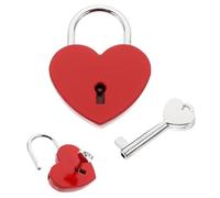 Lucchetto a forma di cuore con chiave, lucchetto dell'amore, a forma di cuore, per amanti, matrimoni, San Valentino, anniversario, viaggi, diario