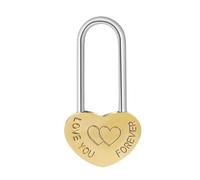 Lucchetto a forma di cuore inciso con Love You Forever, lucchetto a doppio cuore, per albero dei desideri, ponte di acacia, recinzione