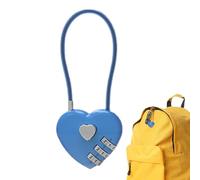 Lucchetto a forma di cuore - Lucchetto a combinazione con codice a 3 cifre | Love Shape Design strumento di sicurezza per valigie, zaini e borse scolastiche