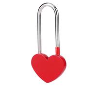 Lucchetto a Forma di Cuore, Lucchetto dell'amore Rosso, Lucchetti a Cuore Singolo, per San Valentino, Amanti, Matrimoni, Anniversario, Ponte, Viaggi (senza Chiave)