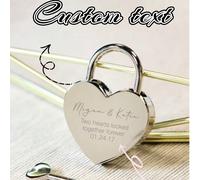 Lucchetto a forma di cuore personalizzato con chiave, lucchetto in metallo personalizzato da appendere, incisione laser di testo personalizzato, lucchetto personalizzato per l'amore, lucchetti d'amore