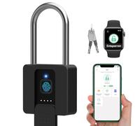Lucchetto a Impronta Digitale, Lucchetto a Combinazione con Catenaccio Lungo Eseesmart con Chiave, Bluetooth, Lucchetto con Lunga 60MM, Lucchetto per Cancello Esterno Impermeabile