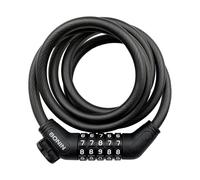 Lucchetto a Spirale BONIN 10x1500 mm Nero con Combinazione Programmabile per Bicicletta