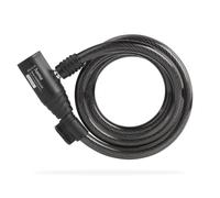 Lucchetto a spirale per bicicletta, 120 cm, colore nero