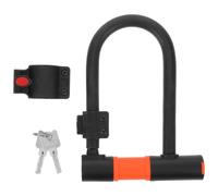 Lucchetto a U per Bicicletta Antitaccheggio Cavo Rinforzato Nero | Acciaio Rinforzato e Silicone, Meccanismo Ergonomico, per Bici Elettriche e Parcheggi in Aree Pubbliche