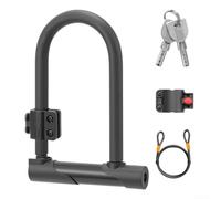 Lucchetto a U portatile per biciclette, robusto lucchetto di sicurezza antifurto con arco rivestito in vinile per bicicletta, moto, scooter e protezione della porta (D)