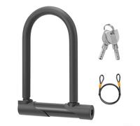 Lucchetto a U portatile per biciclette, robusto lucchetto di sicurezza antifurto con arco rivestito in vinile, per bicicletta, moto, scooter, protezione (C)