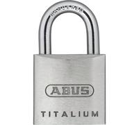 ABUS Lucchetto Titalium 64TI/20 - set di 2, con chiave uguale - corpo serratura in alluminio speciale - grillo in acciaio temprato - ABUS -Livello di sicurezza 3 - argento