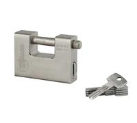 Lucchetto acciaio cementato Thor 94 mm 5 chiavi reversibili Nichelato brillante