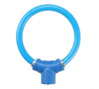 Lucchetto ad anello leggero per bicicletta con cavo in acciaio da 11 mm, meccanismo di sicurezza rapido senza chiave e rivestimento in PVC resistente alle intemperie, per ciclismo all'aperto, nero