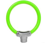 Lucchetto ad anello portatile con cavo in acciaio rinforzato e guaina in PVC resistente alla corrosione, per uso quotidiano della bicicletta (grande verde)