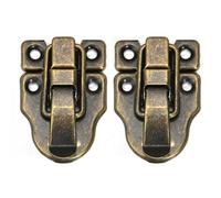 Lucchetto Antico 2 pezzi antichi chiusure in ferro serratura a scatto fermi for gioielli scatola petto valigia fibbia clip chiusura accessori hardware vecchio stile(Bronze)