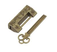 Lucchetto antico cinese in lega di zinco Vinta Bronzo Surity Lock Retro Style Blocco chiave per scatola di legno Scatola di gioielli Cassetto Mini valigia Colltible Serratura cinese ll Doive Lucchetto
