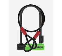 ABUS Lucchetto 410K Ultra per bicicletta e scooter elettrico, pratico e robusto, con pratico supporto per il trasporto, accessorio per bicicletta, variante 150HB230, verde + Cobra 10/120