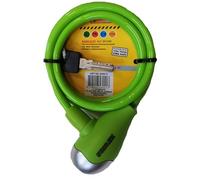 Lucchetto antifurto bicicletta colorato con chiave e serratura per bambini (Verde)