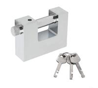 Lucchetto antifurto in lega di zinco con arco a forma di D, 3 chiavi, impermeabile e resistente alla perforazione per contenitori, catene di moto, cancelli (60 mm)