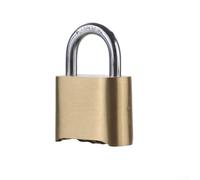 Lucchetto antifurto in ottone con combinazione con codice a quattro cifre, per armadi di sicurezza, zaini e bagagli, serratura a combinazione ripristinabile, adatta per protezione interna ed esterna