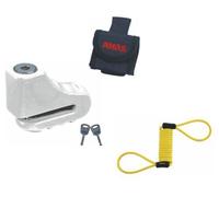 Bloccadisco Moto con Allarme Sonoro 110dB + AURICOLARE FINEBLUE F520 OFFERTA x 3