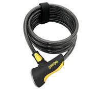 Onguard Lucchetto antifurto per bicicletta Dobermann - 185 cm x 10 mm - Nero - Unisex-Adulto