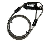 Lampa Lucchetto antifurto Portex – Cavo di sicurezza 150 cm acciaio Ø4 mm per moto/scooter/casco