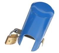 Lucchetto Antifurto per Rubinetto Esterno Ampia Apertura Blu | Ottone e Acciaio Robusto, Base ad Ampia Apertura, Chiave e Serratura Incluse, per Uffici e Gestione Accessi Stile Casuale