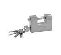 LUCCHETTO CATENACCIO MONOBLOCCO CORAZZATO ANTISCASSO 94 MM 5 CHIAVI PUNZONATE