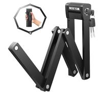 Lucchetto Bici,130 cm 8 Nodi Lucchetto Bicicletta Antifurto Pieghevole Portatile Catena Bici con Supporto e Accessori,per Bicicletta, Moto