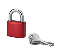 Lucchetto bombato alluminio 40 mm 3 chiavi colori assortiti Rosso