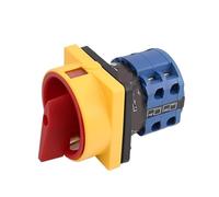 Lucchetto Camma Rotativa Interruttore ON-OFF 20A e 25A OFF-ON 0-1 4 Poli Sezionatore, sezionatore LW26GS CA10 48x48mm 64x64mm(LW26-25GS 04-2)