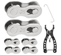 Lucchetto catena bicicletta per catena bicicletta 9 scomparti - 6 pezzi compatibile con catena Shimano a 9 scomparti, aiuto di montaggio per una riparazione rapida, chiusura a catena durevole