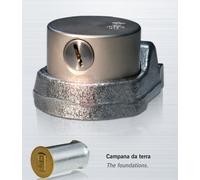 F.T. 4965 Fortress - Lucchetto a Campana a Palla in Acciaio per Serranda Avvolgibile Chiave Radiale di Sicurezza