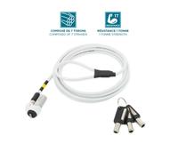 Lucchetto Cavo Mobilis 001329 Bianco Acero 1,8 m Lucchetto a Chiave