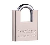 Lucchetto chiave 60 mm, lucchetto ad alta sicurezza in acciaio temprato con 4 chiavi, lucchetto esterno antifurto per garage, cantina, cancello e rifugi da giardino