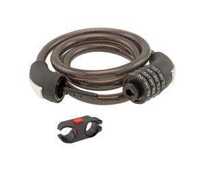 LUCCHETTO CICLOSPIRALE WAG DIGITAL 12MM X 1000MM NERO COMBINAZIONE 4 CIFRE