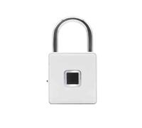 Lucchetto codice + impronta biometrica digitale - Lucchetto con impronta digitale + codice, corpo lega di zinco, sblocco rapido, ideale da viaggio accessori valigia armadietto college cadena a codice