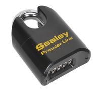 Sealey PL603S Lucchetto Combinato In Acciaio Con Gancio Coperto 62Mm