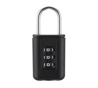 Lucchetto combinato, Lucchetto portatile da viaggio for valigia con codice a corda metallica a contrasto di colore/1 pz(Black)