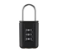 Lucchetto combinato, Lucchetto portatile da viaggio for valigia con codice a corda metallica a contrasto, 1 pezzo(Black)