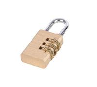 Silverline 744867, Lucchetto in ottone con combinazione a 3 cifre - 744867