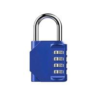 Lucchetto Combinazione 2 serrature con password serratura esterna impermeabile a 4 cifre for porta valigia borsa pacchetto armadio armadietto finestra lucchetto a combinazione(Blue 1PCS)
