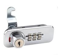 Lucchetto Combinazione 3 Cifre Lega Zinco Chiave Backup | Lega di zinco robusta, combinazione a 3 cifre, chiave di backup inclusa, finitura argento, per facile installazione
