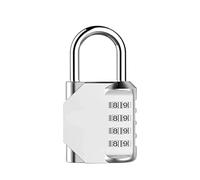 Lucchetto Combinazione Lucchetto a combinazione 1/2PCS Serrature con password Serratura esterna impermeabile a 4 cifre for porta Valigia Borsa pacchetto Armadietto(White 1PCS)