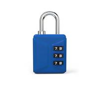Lucchetto Combinazione Lucchetto a combinazione a 3 cifre con quadrante ABS Guscio in Blocco password in lega di zinco Sicurezza portatile Antifurto Zaino for bagagli for valigia(Blue)