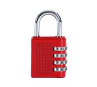 Lucchetto Combinazione Lucchetto a combinazione Lucchetti con password a 4 cifre Valigia Bagagli impermeabile in metallo for armadietto della scuola Armadietto palestra(Red)
