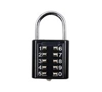 Lucchetto Combinazione Pulsante a 10 cifre Blocco password Lucchetto a combinazione antifurto cromato Meccanismo di blocco push(Black 10password)
