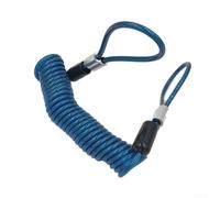 Lucchetto compatto a molla retrattile per bicicletta, protezione telaio bicicletta, in acciaio rivestito in PVC, funziona con lucchetto a U, blocco freno a disco (1,5 m, blu)