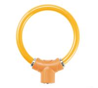 Lucchetto compatto ad anello per bici senza chiave, con cavo resistente da 11 mm, meccanismo a pressione rapida per una pedalata sicura, copertura in PVC antiruggine, blu (anello di bloccaggio