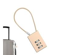 Lucchetto Con Cavo A Combinazione - Lucchetto Con Quadrante Di Facile Lettura Da 9,5x2,6 Cm, Luccheto Per Bagagli Con Corpo In Lega | Armadietto Da Viaggio Sicuro Dalle Caratteristiche Uniche Per Val